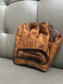 1930'S-40'S PINKY HIGGINS SPALDING BASEBALL GLOVES AND BALL SET