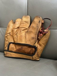 1930'S-40'S PINKY HIGGINS SPALDING BASEBALL GLOVES AND BALL SET